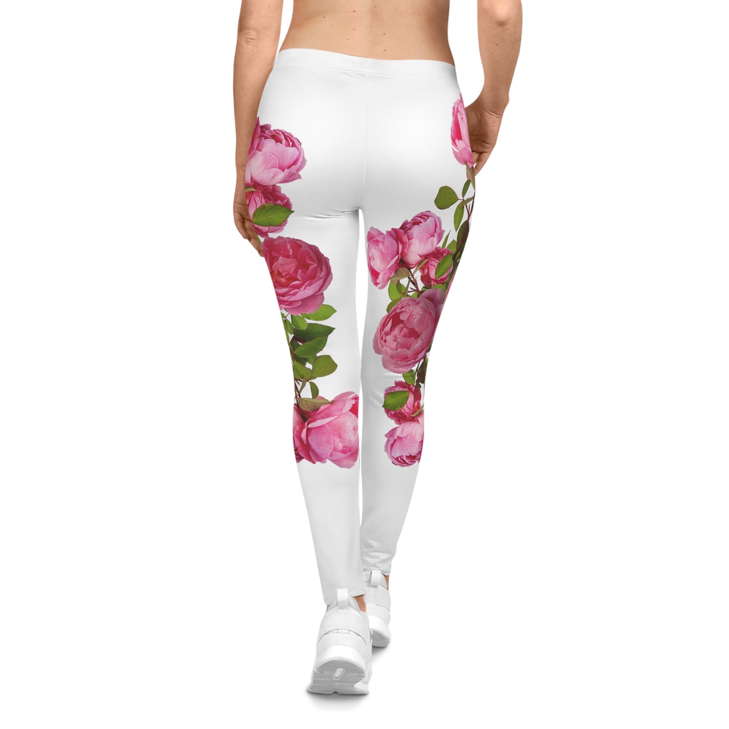 Cute Floral Women Leggings, Cute Valentines Day Gift, Gift for her, Birthday Gift