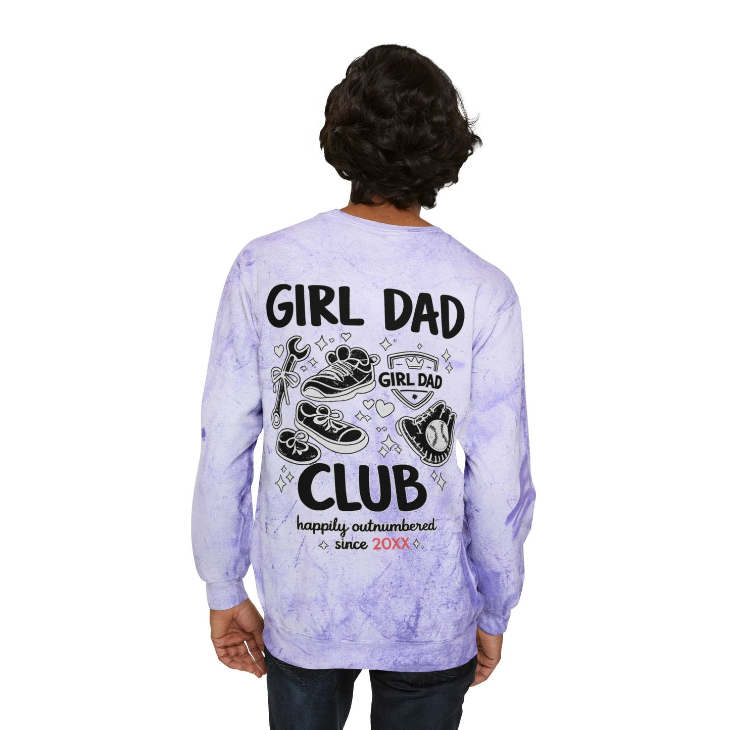 Girl Dad Club Tie-Dye Crewneck Sweatshirt
