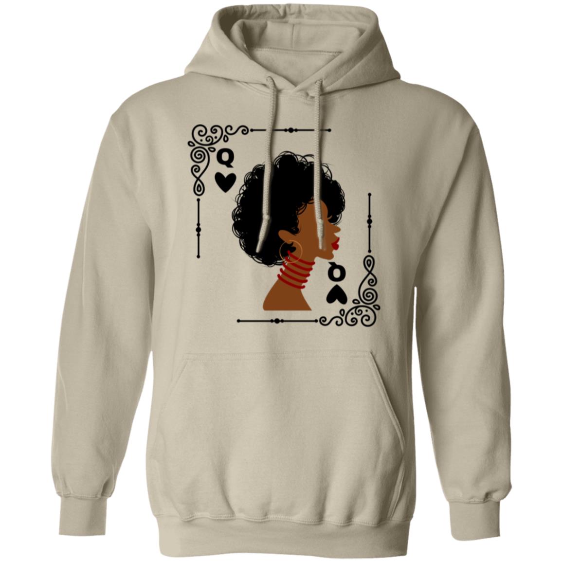 Black History Month themed Queen of Hearts Pullover Hoodie