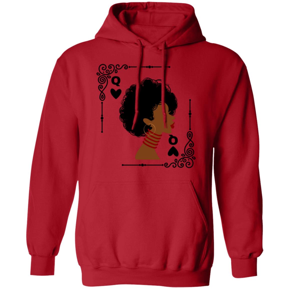 Black History Month themed Queen of Hearts Pullover Hoodie