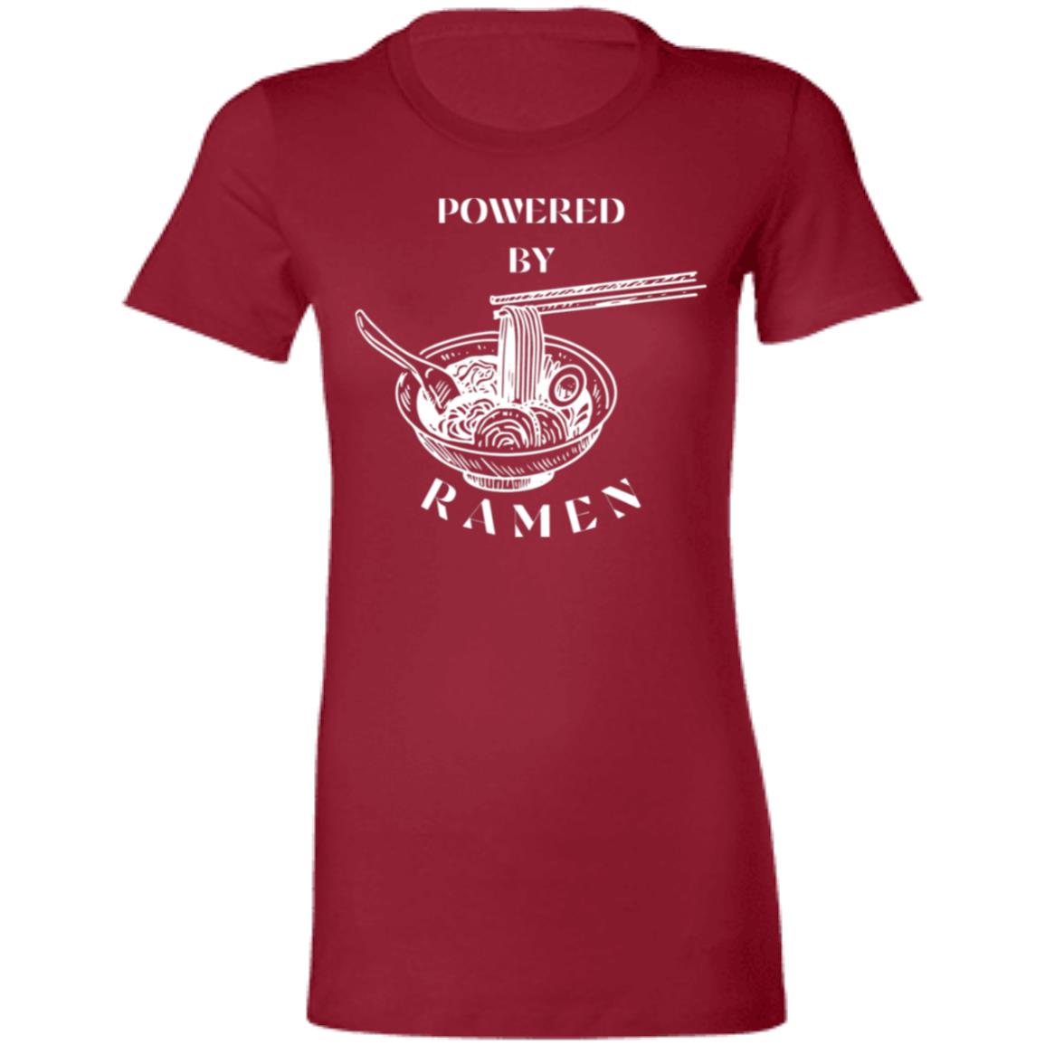 Powered by Ramen Graphic Tee, Cute Asian Food T Shirt, Gift for Friend