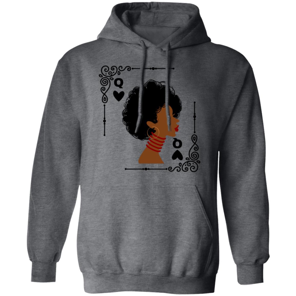Black History Month themed Queen of Hearts Pullover Hoodie