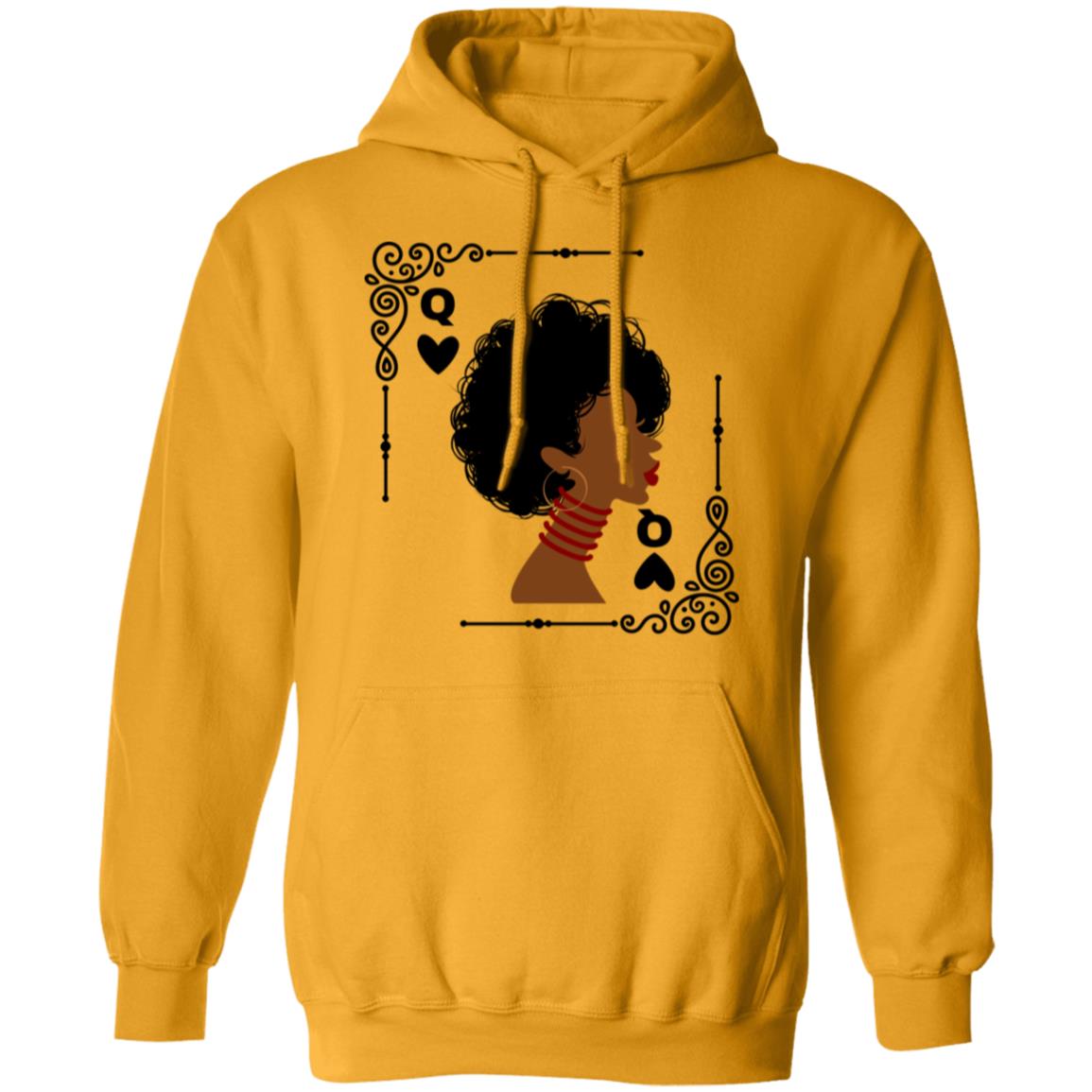 Black History Month themed Queen of Hearts Pullover Hoodie