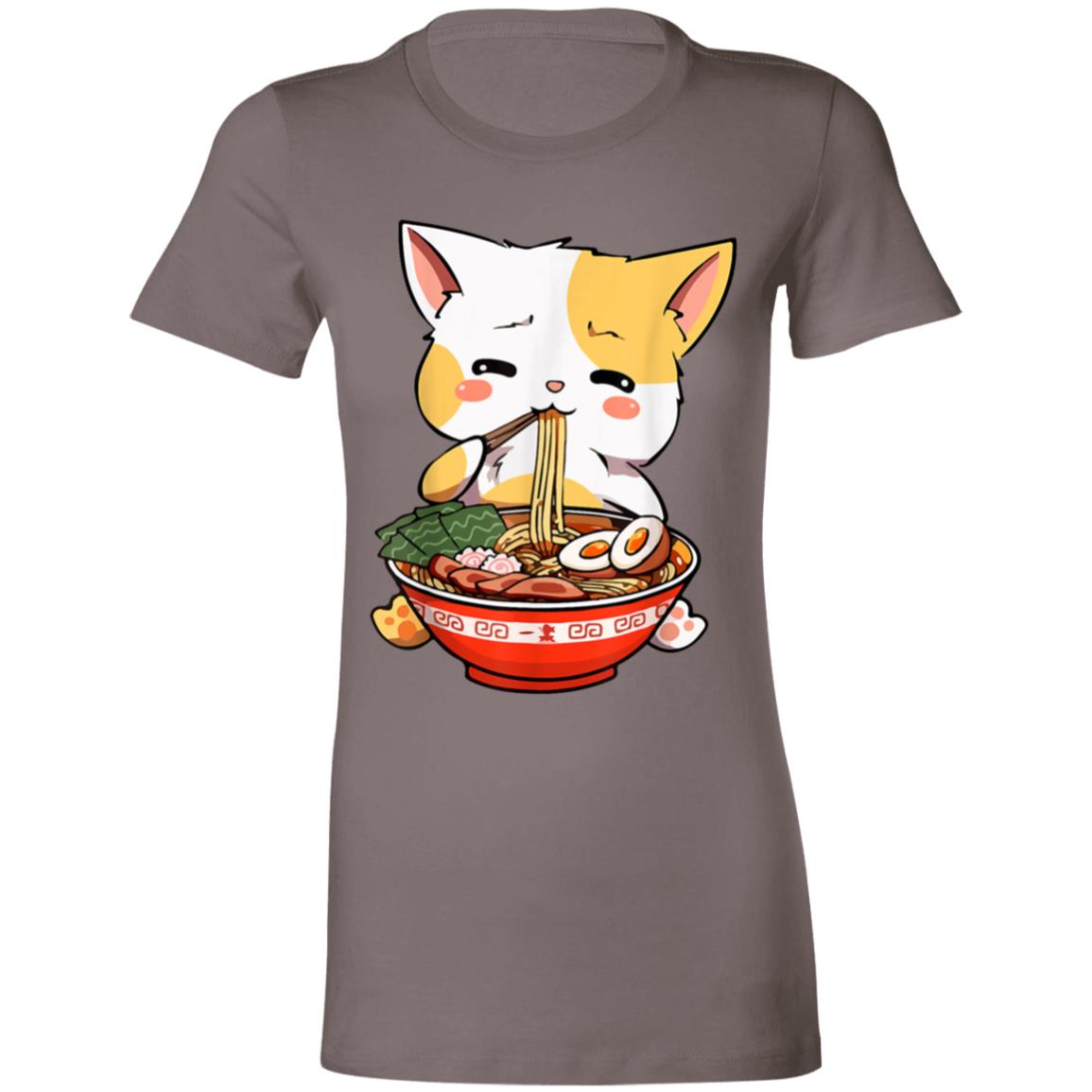 Cat Ramen T-Shirt, Anime Shirt, Japanese Shirt, Cute Asian Food Tee, Ramen Kitten Graphic Tees, Gifts for Friend