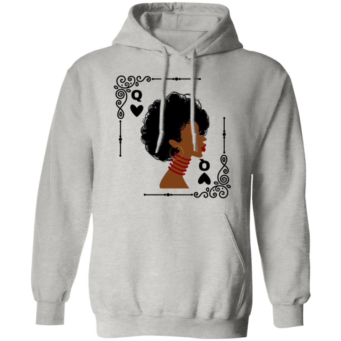 Black History Month themed Queen of Hearts Pullover Hoodie