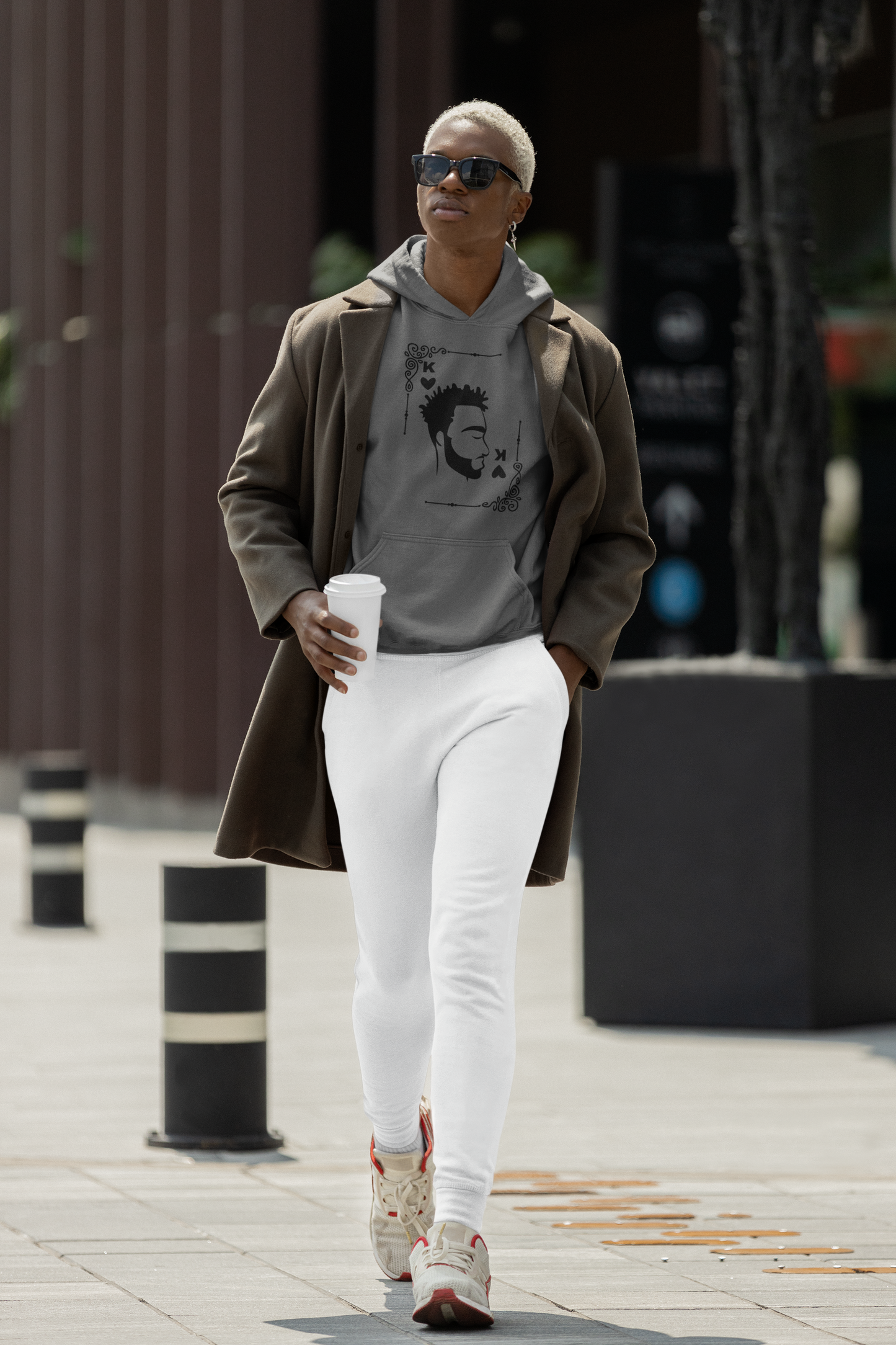 Black History Month King of Hearts Pullover Hoodie