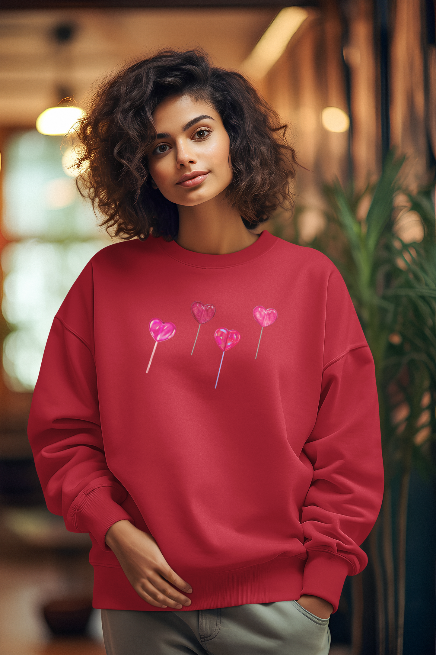 Candy Heart Sweatshirt, Heart Sucker Sweatshirt, Valentines Day Sweatshirt, Cute Valentines Sweatshirt, Valentines Graphic Sweatshirt