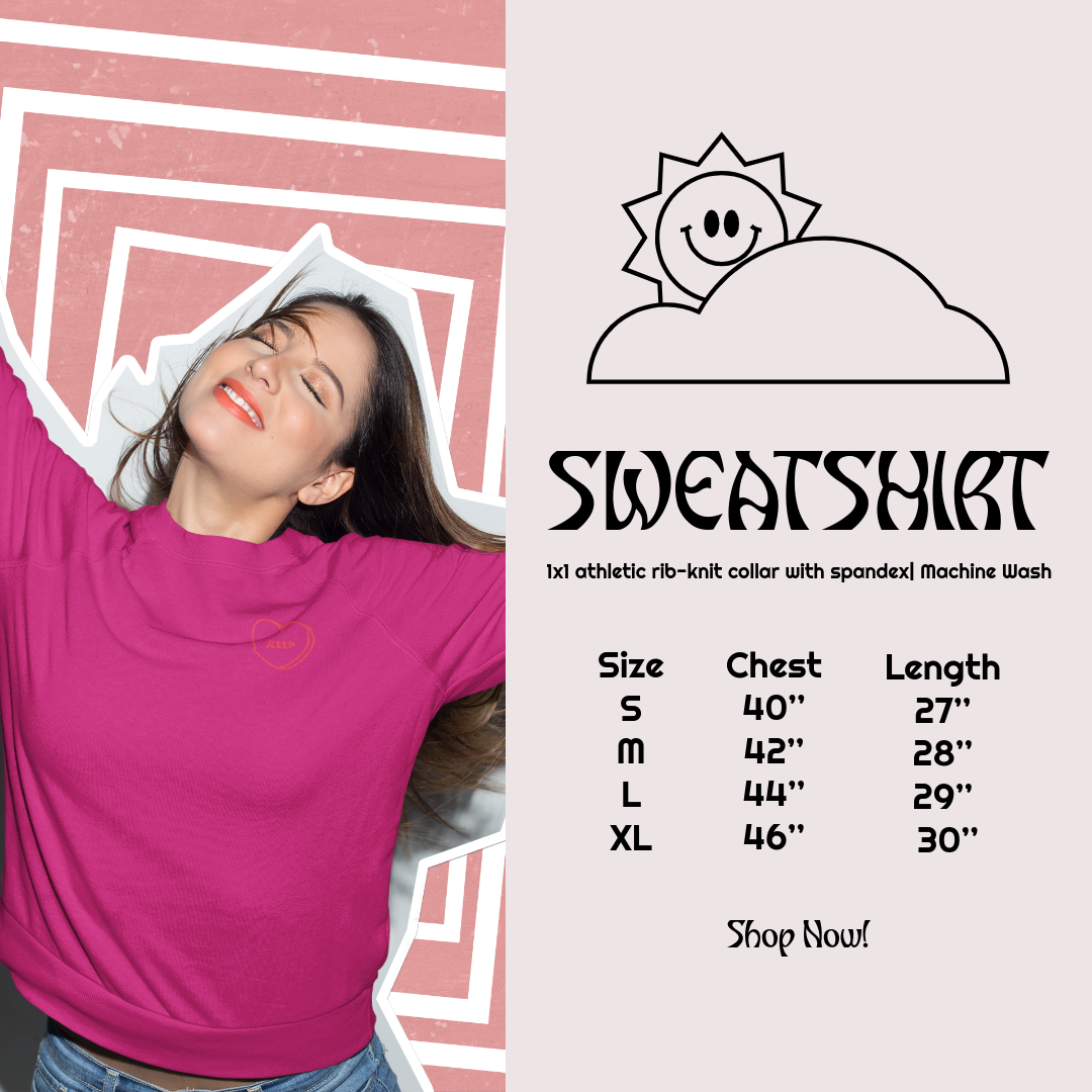 Valentines themes embroidered sweatshirt conversation heart! Personalized candy heart Pink