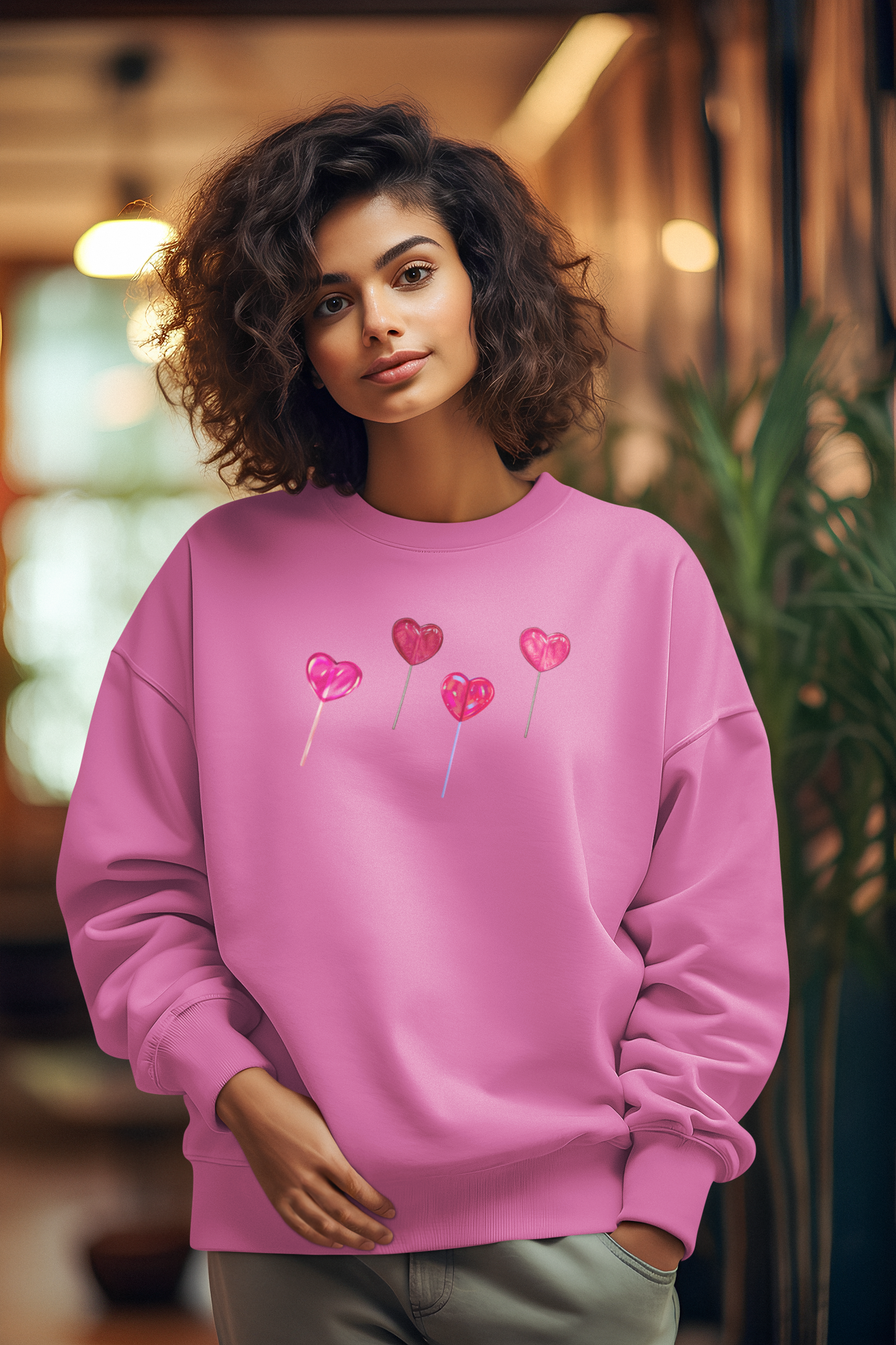 Candy Heart Sweatshirt, Heart Sucker Sweatshirt, Valentines Day Sweatshirt, Cute Valentines Sweatshirt, Valentines Graphic Sweatshirt
