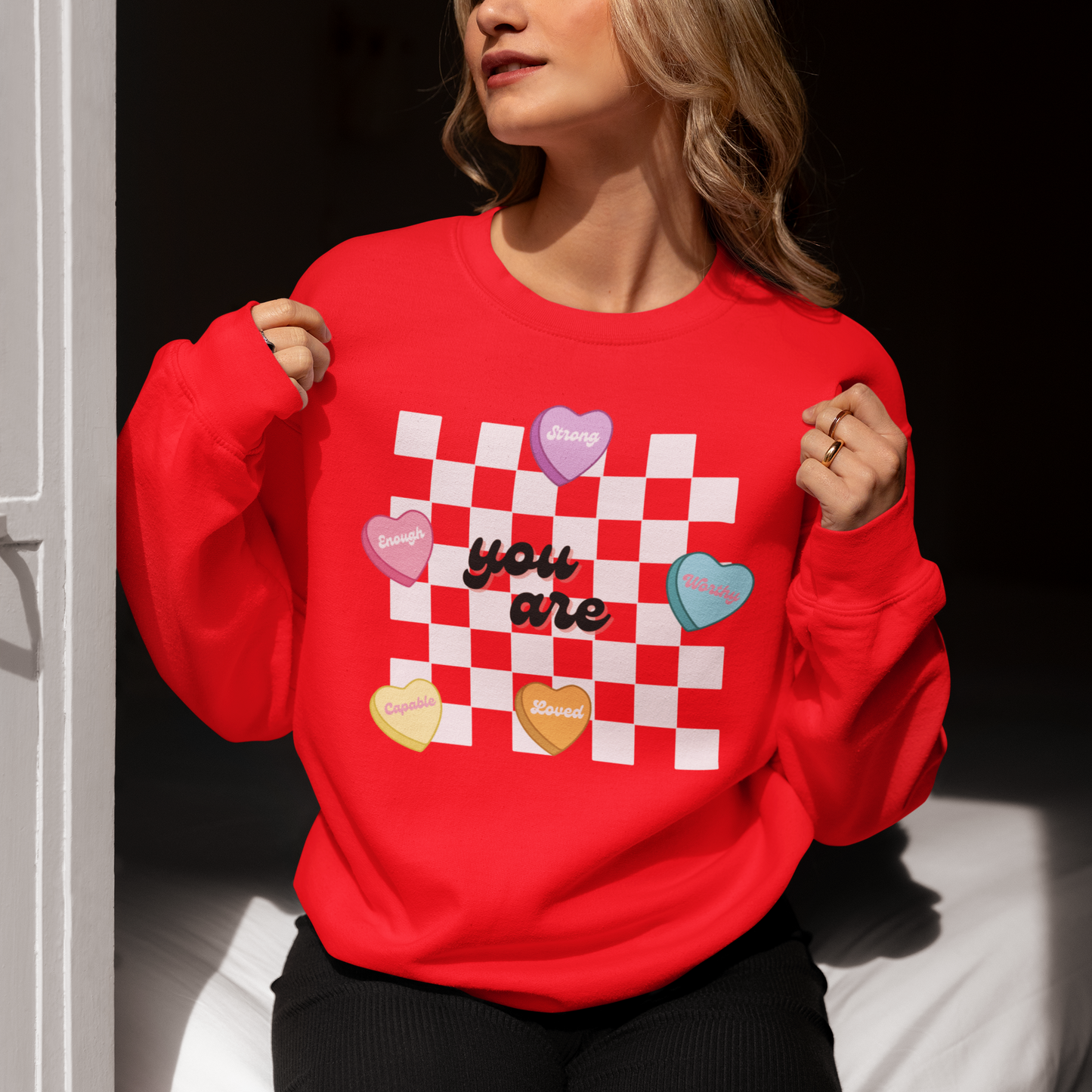 Cute Teacher Valentine Sweatshirt, Retro Heart Sweatshirt, Women's Valentines Day Sweatshirt, Love Valentine Sweatshirt