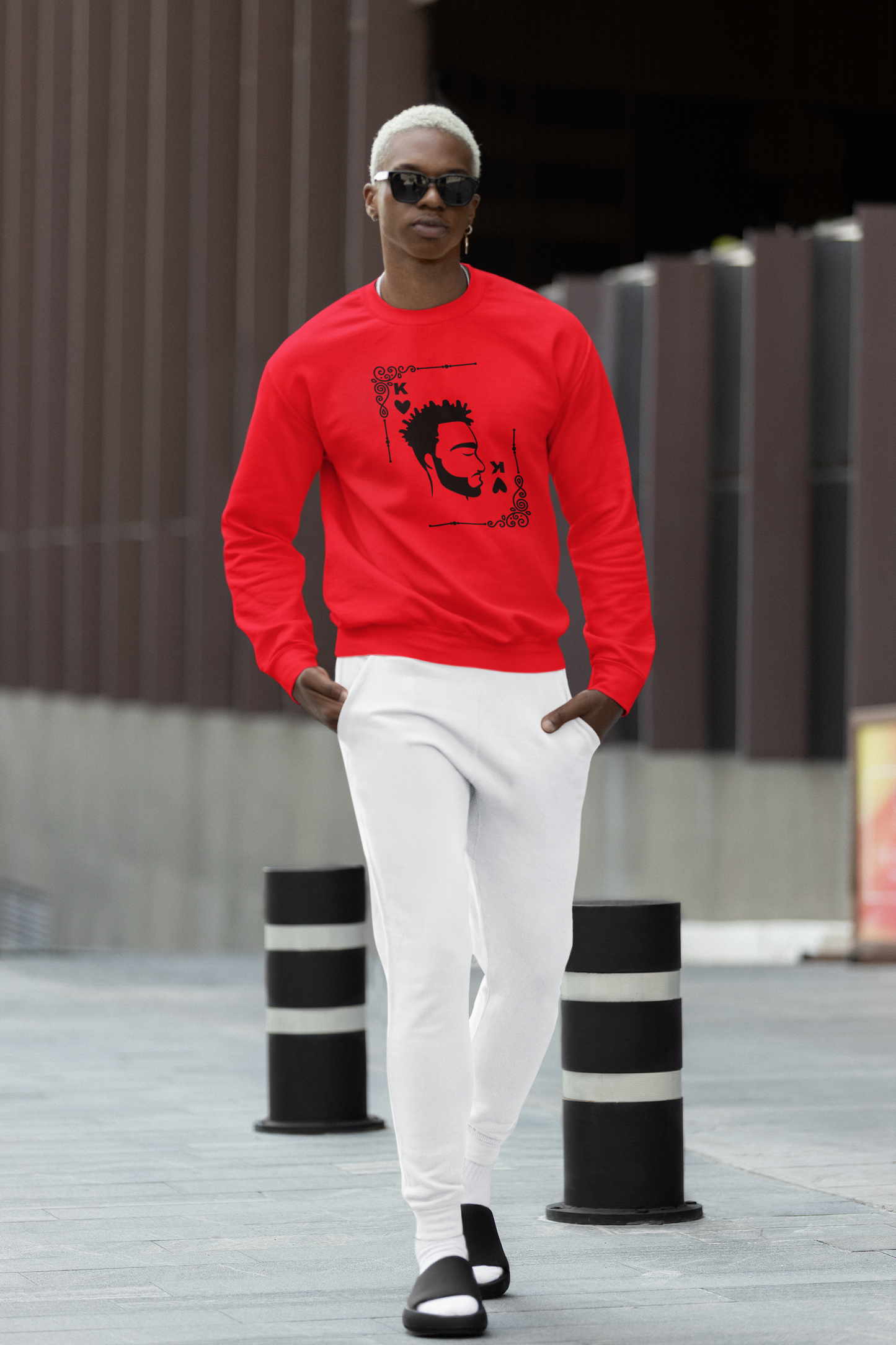 Black History Month King of Hearts Pullover Sweatshirt