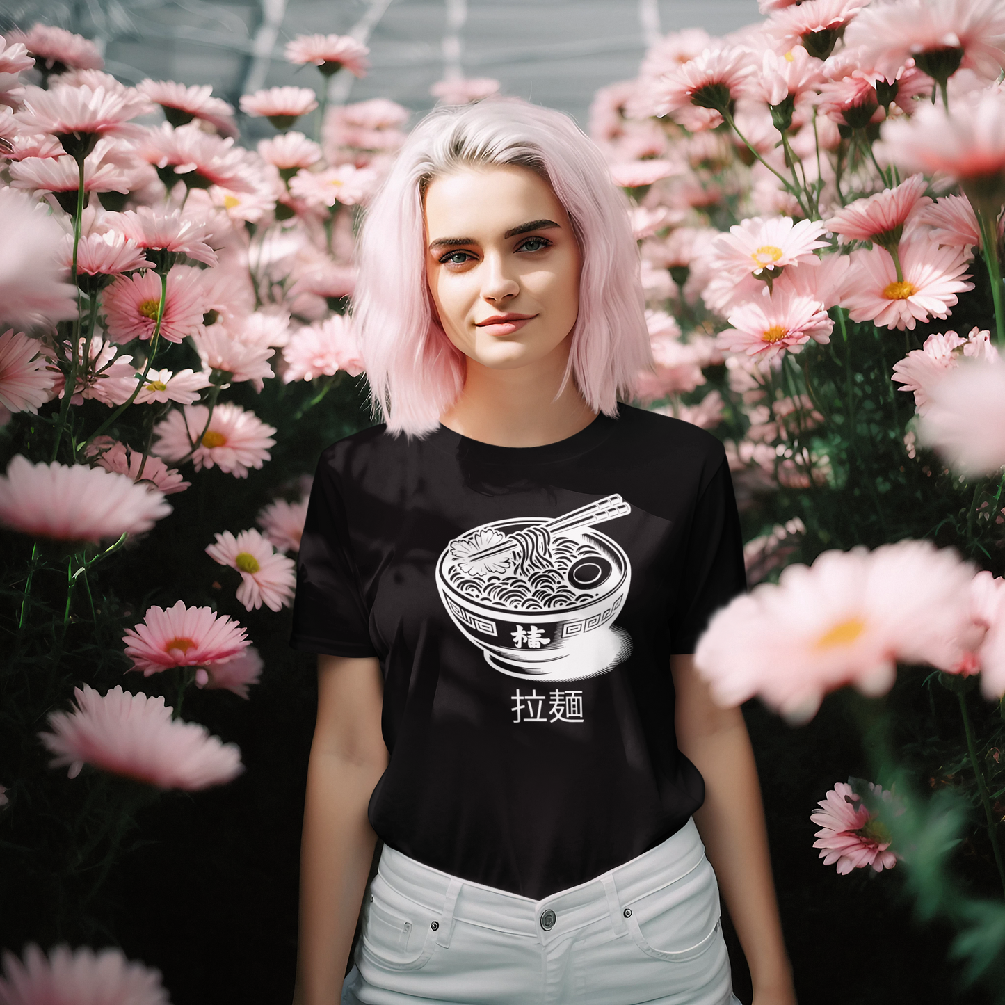 Ramen Bowl T-Shirt, Cute Asian Food Graphic Tee, Gift for Friend