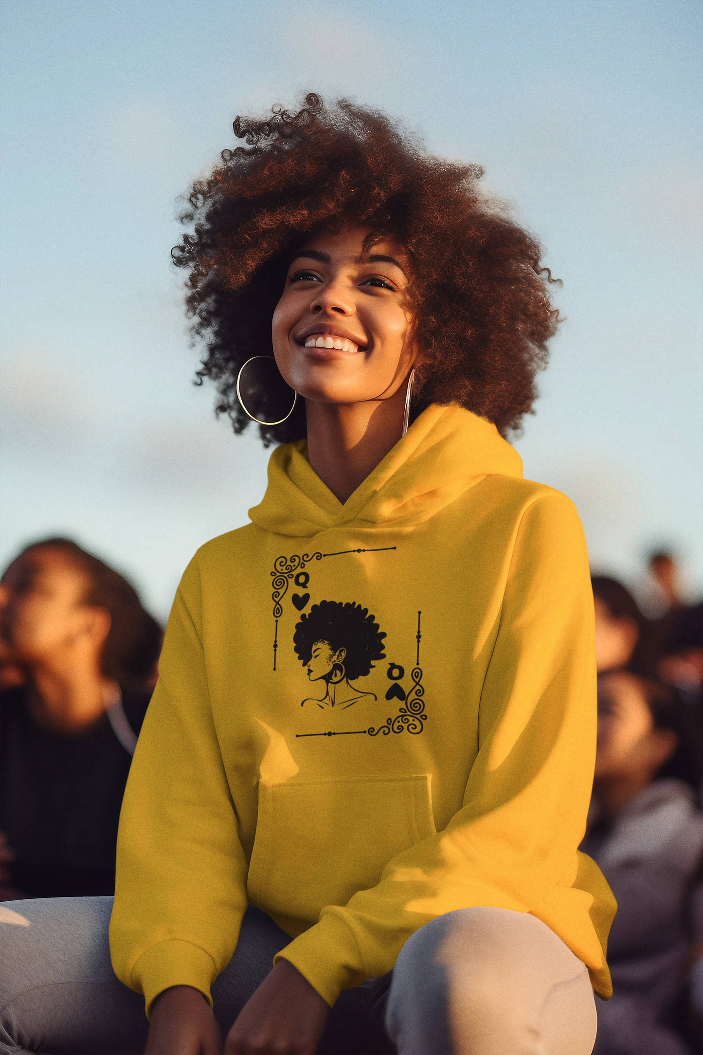 Black Queens of Hearts, Black History Month themes Pullover Hoodie