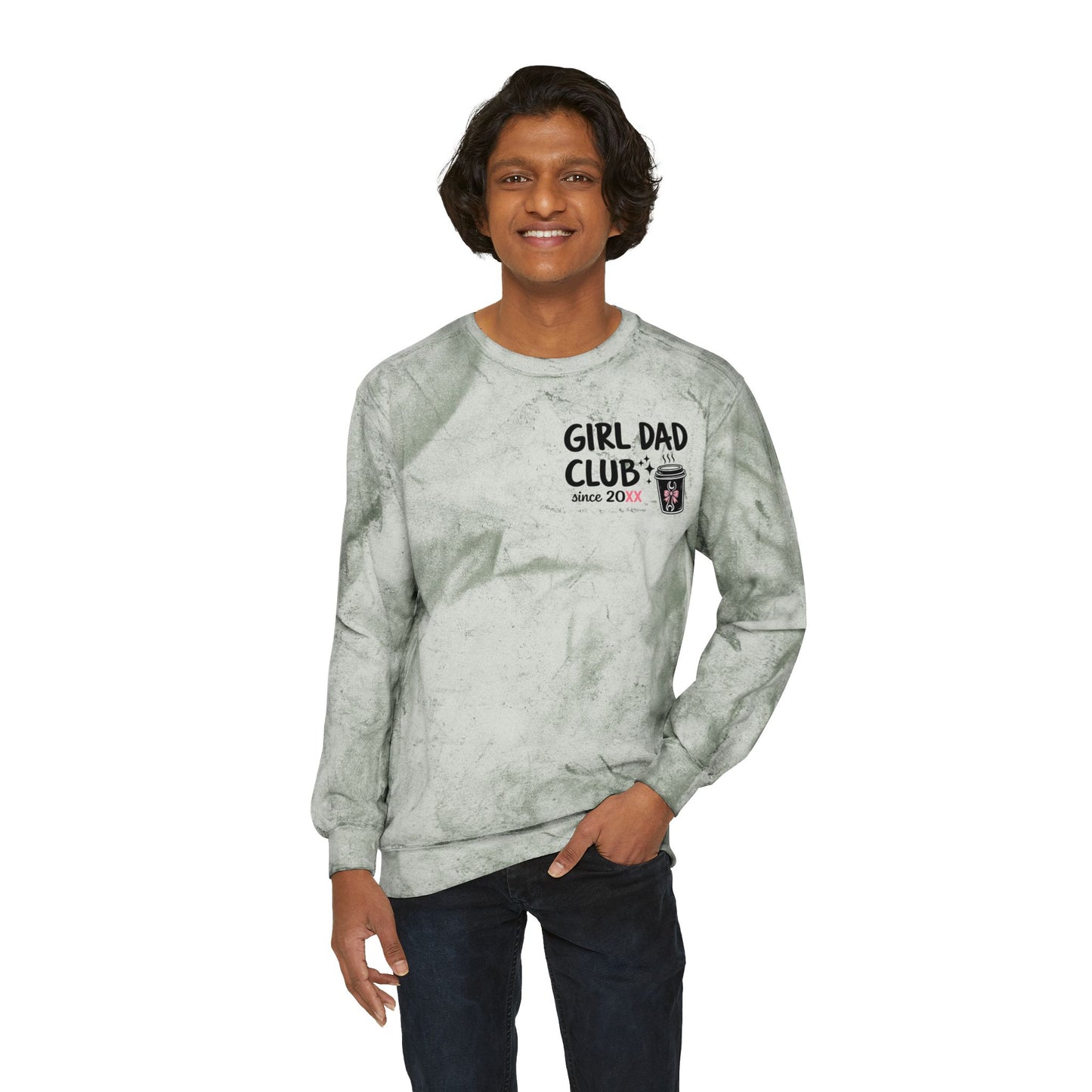 Girl Dad Club Tie-Dye Crewneck Sweatshirt