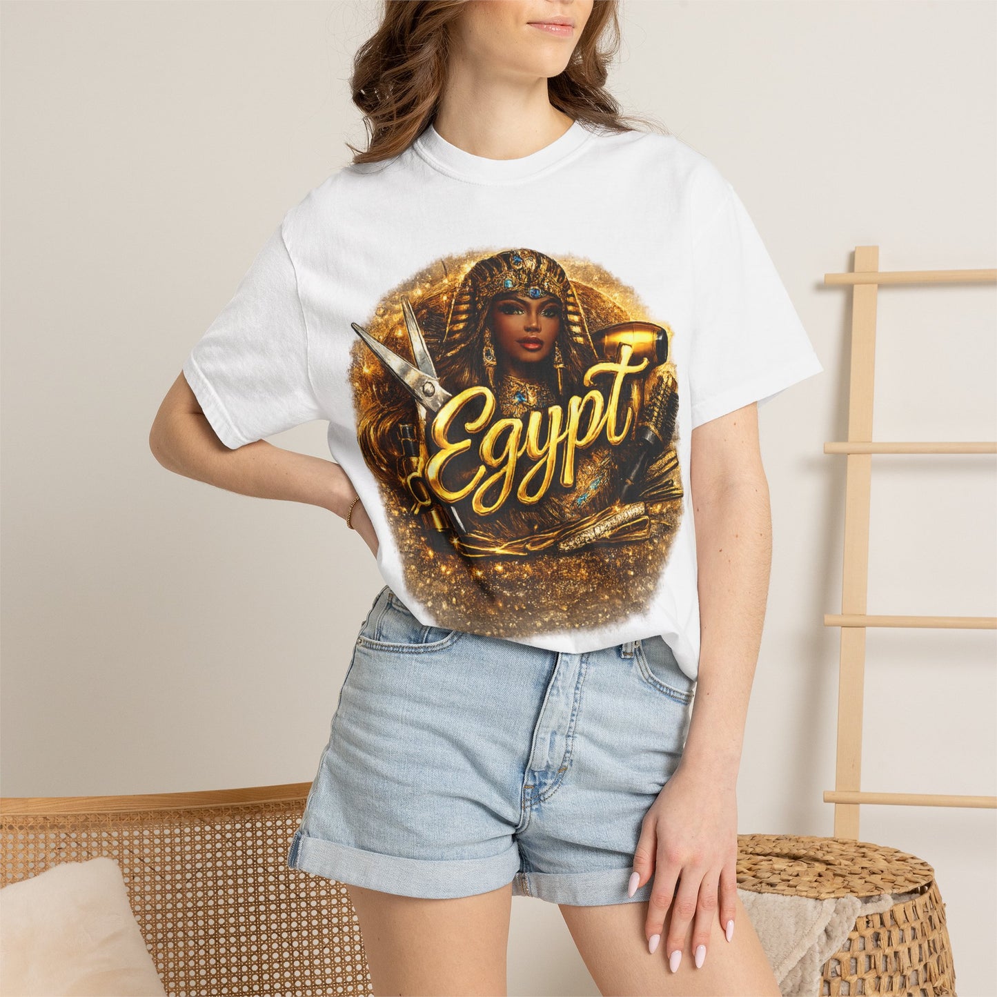 Egyptian Queen T-Shirt — Golden Pharaoh Design