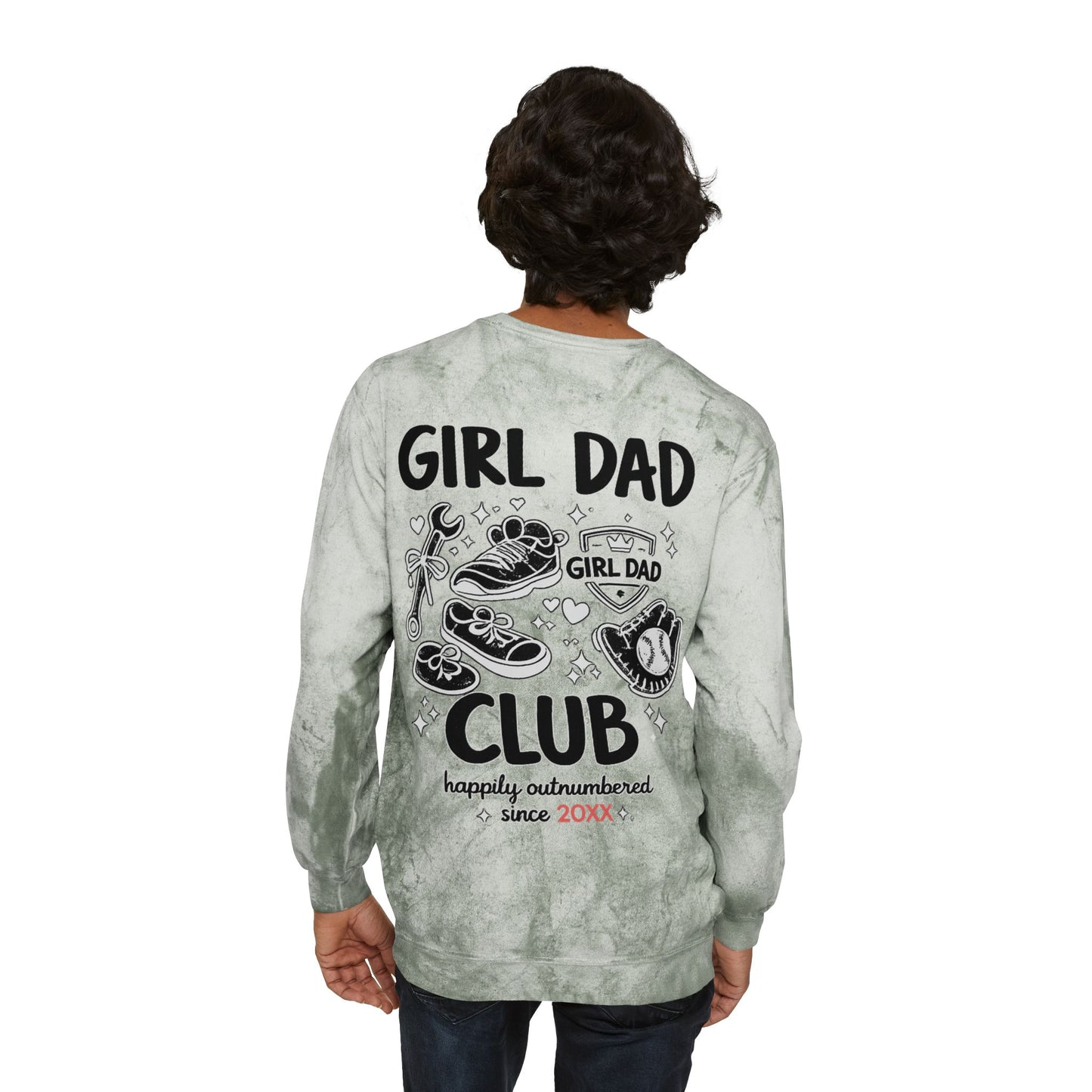 Girl Dad Club Tie-Dye Crewneck Sweatshirt