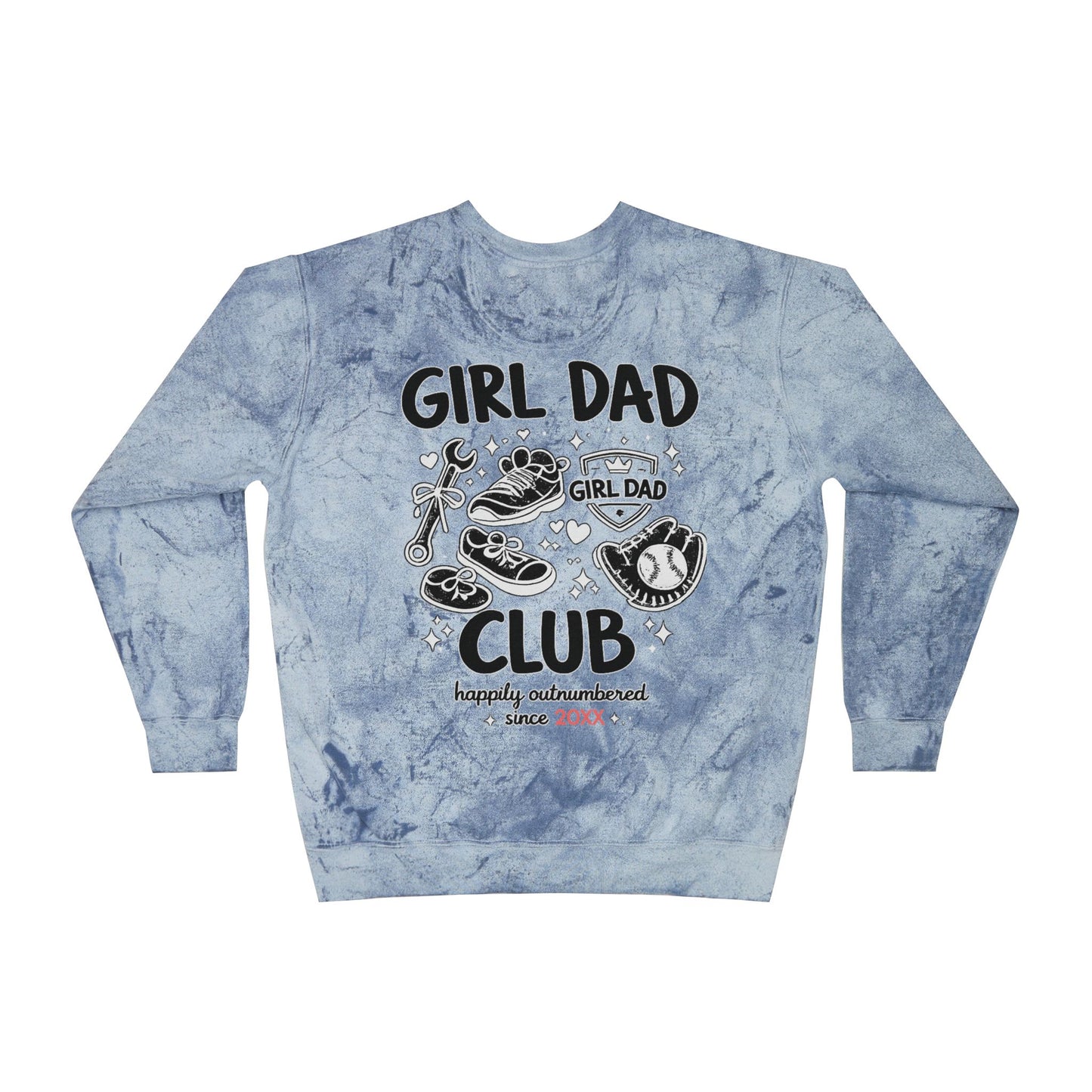 Girl Dad Club Tie-Dye Crewneck Sweatshirt