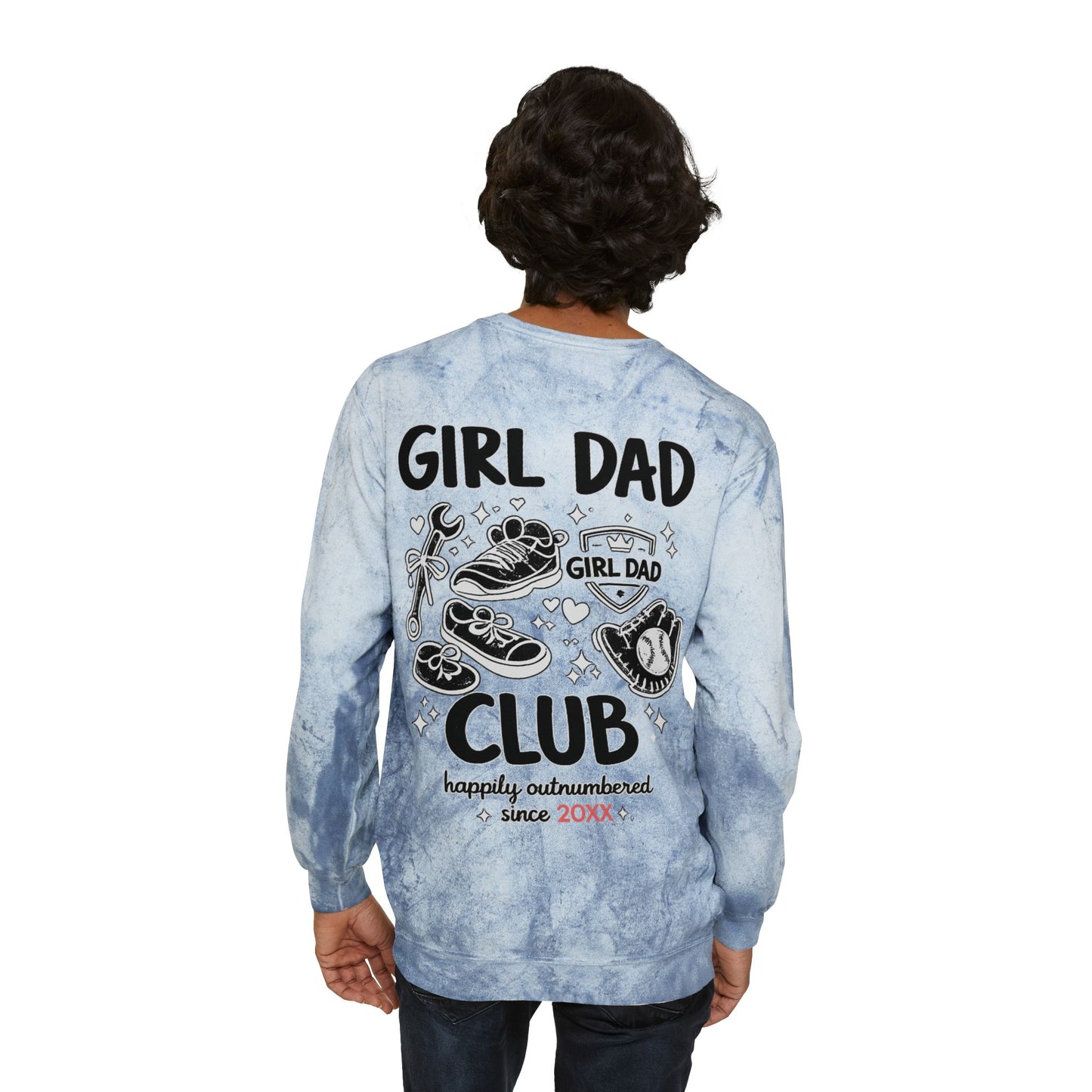 Girl Dad Club Tie-Dye Crewneck Sweatshirt