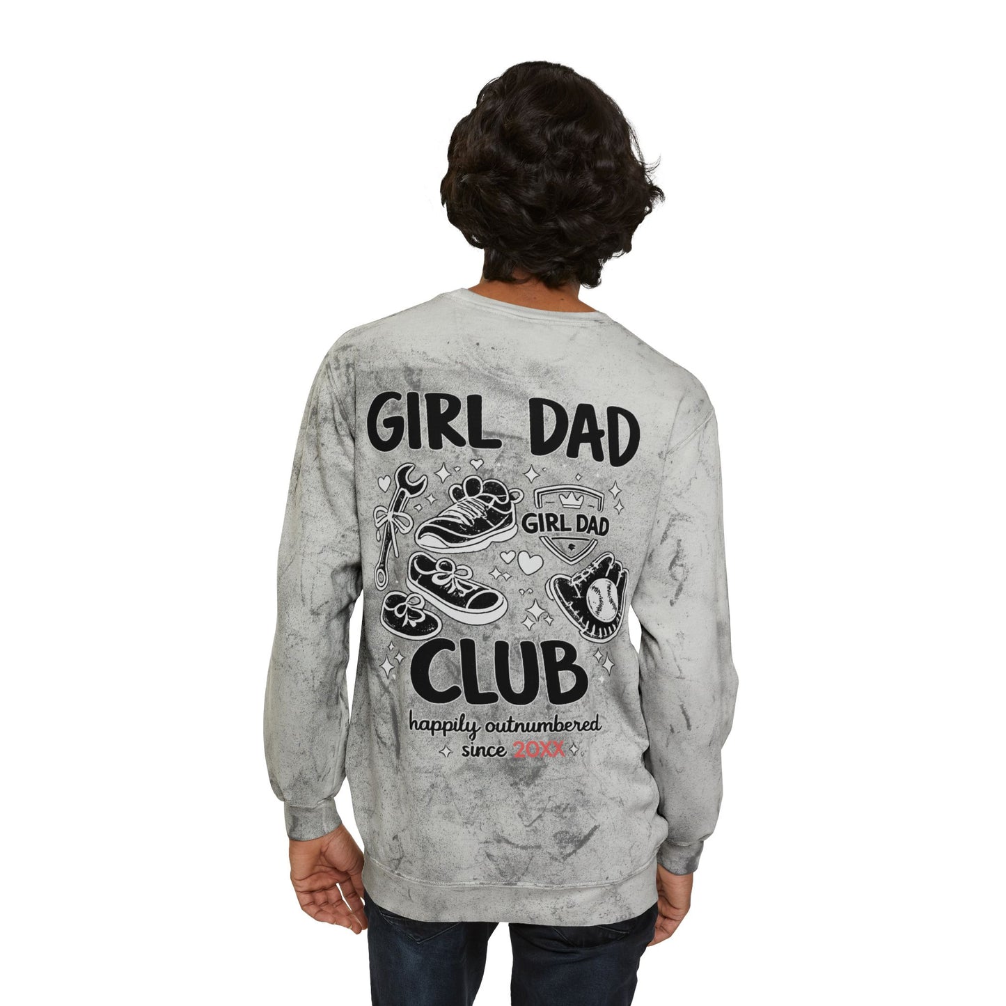 Girl Dad Club Tie-Dye Crewneck Sweatshirt