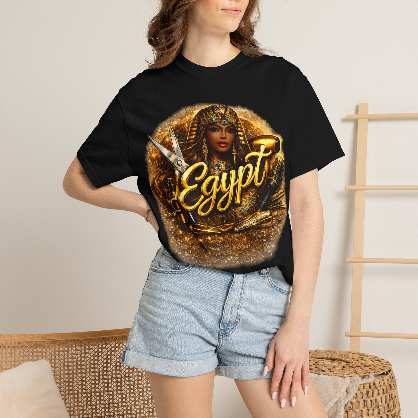 Egyptian Queen T-Shirt — Golden Pharaoh Design