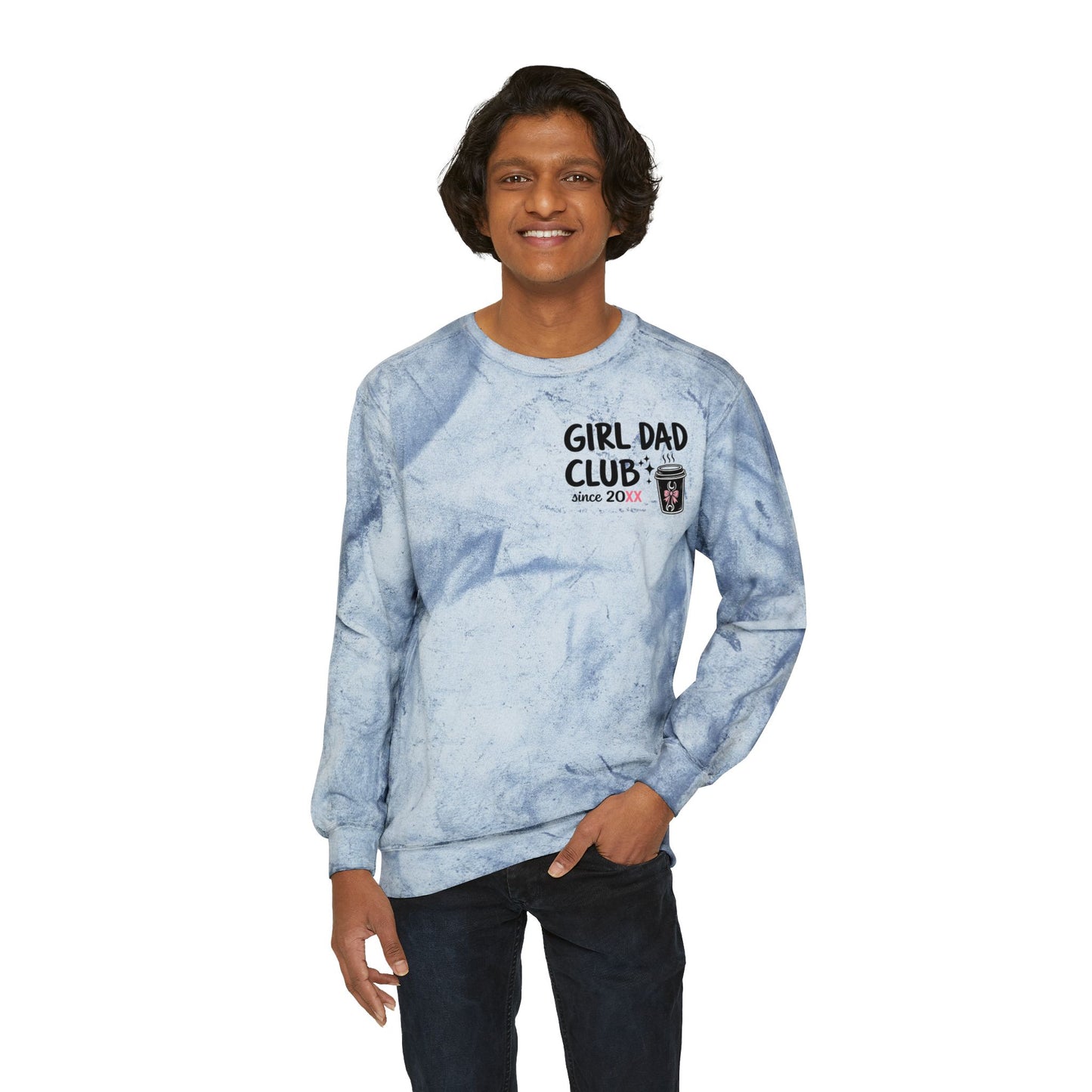 Girl Dad Club Tie-Dye Crewneck Sweatshirt