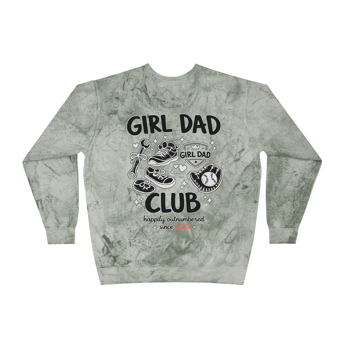 Girl Dad Club Tie-Dye Crewneck Sweatshirt