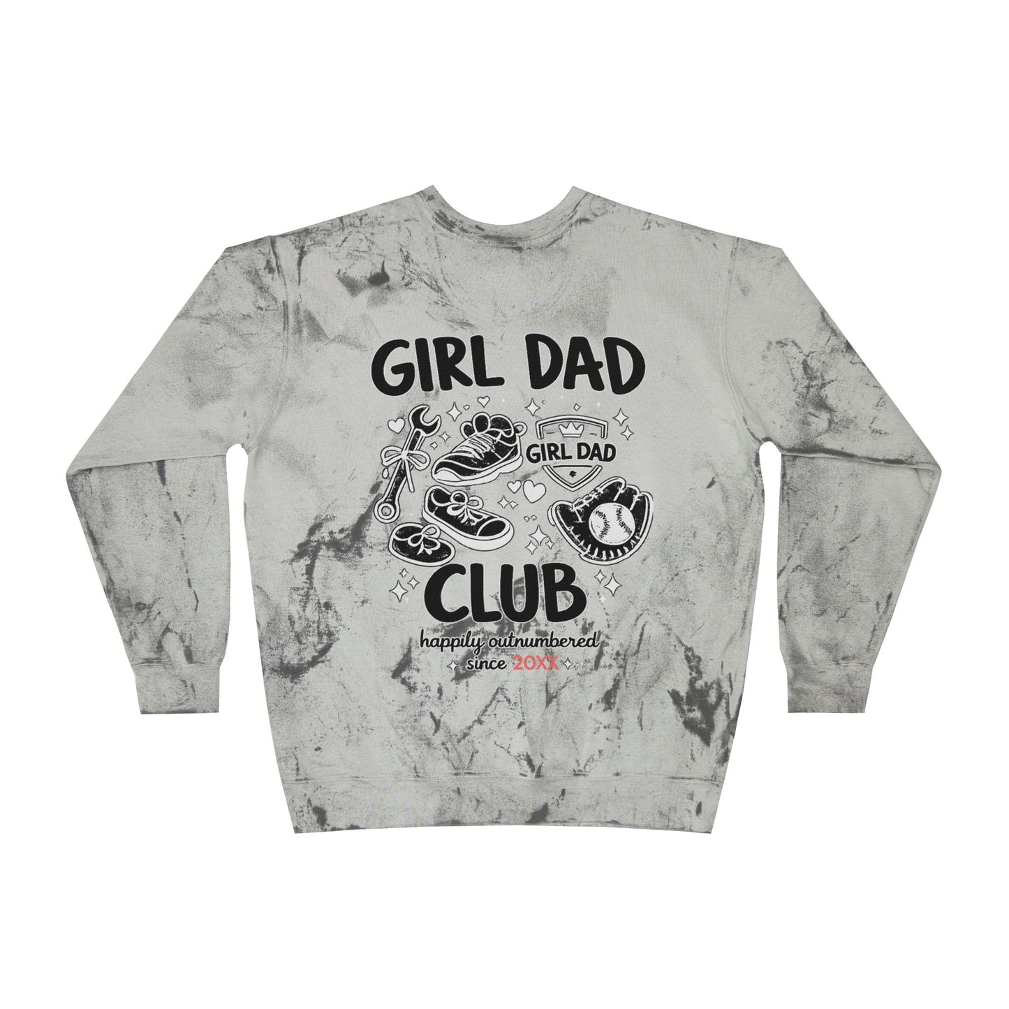 Girl Dad Club Tie-Dye Crewneck Sweatshirt